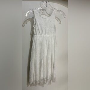 Charming White Lace Kids Dress